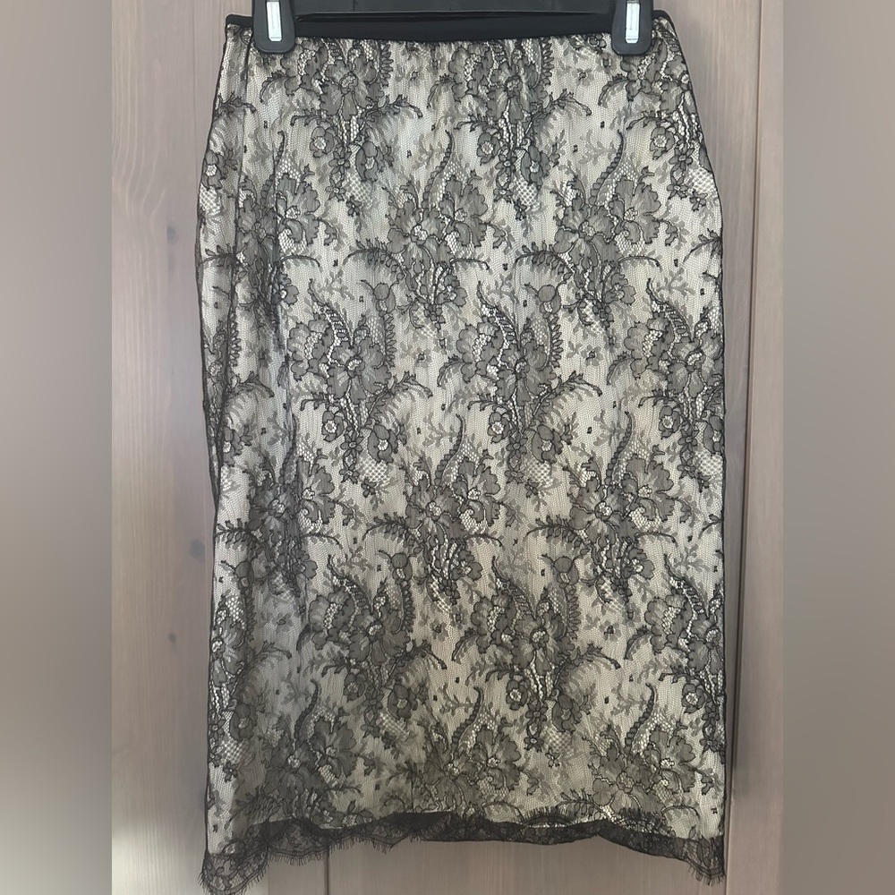 Wolford Black Lace Pencil Skirt with shapewear